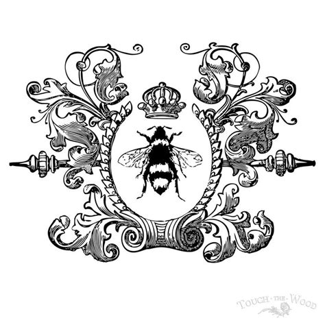 Vintage Bee Art Go Back Images For Vintage Queen Bee Logo