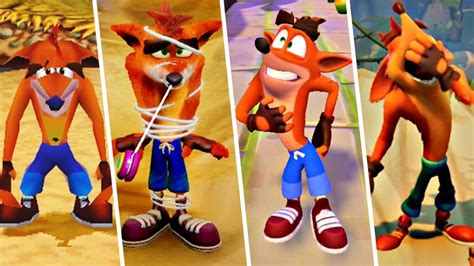 Evolution Of Crash Bandicoot Idle Animations 1996 2020 Youtube