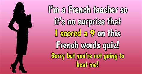 Basic French Words Quiz