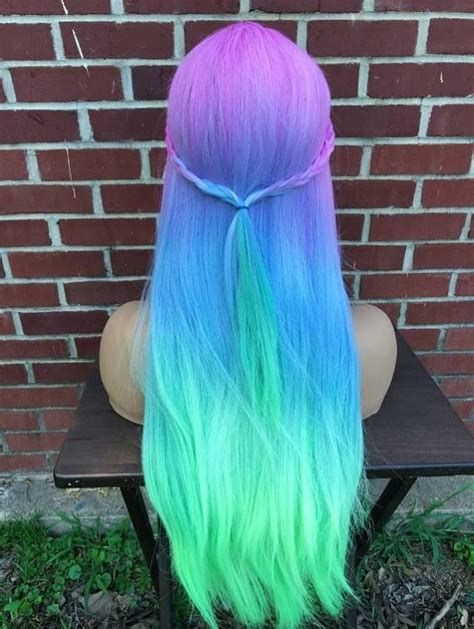 Rainbow Wig For Kids Cool Hair Color Hair Styles Ombre