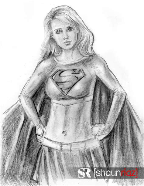 Supergirl Sketch By Shaunriaz On Deviantart