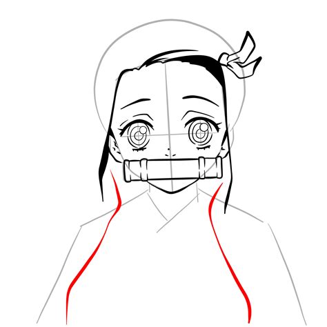 How To Draw Nezuko Kamados Face Sketchok Demon Slayer Art