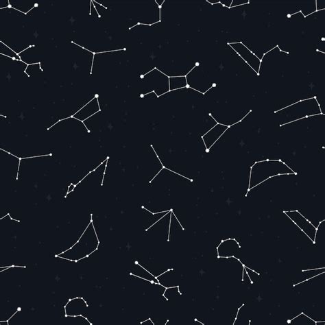 Premium Vector Constellations Hand Drawn Doodle Seamless Pattern