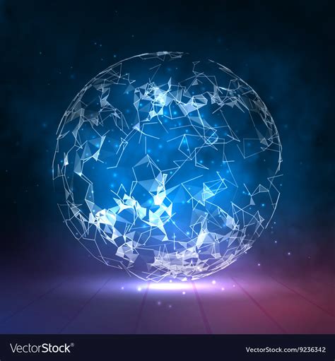 Abstract Colorful Sphere Futuristic Techno Vector Image