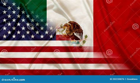 Usa And Mexico Country Flags Stock Photo Image Of Loyalty Flags