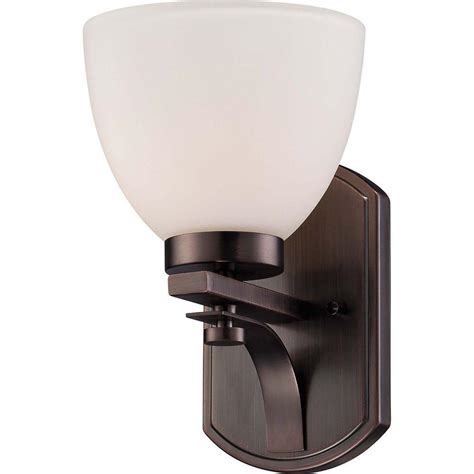Get great deals on ebay! Illumine 1-Light Hazel Bronze Vanity Light with Frosted ...