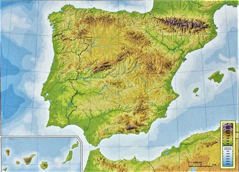 Mapa de España Político Físico Mudo Para Imprimir