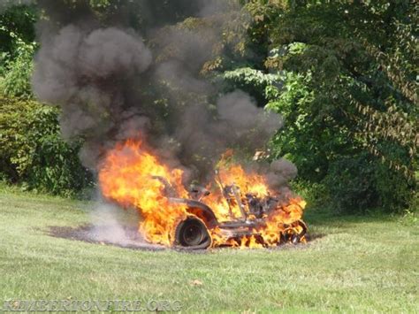 Lawn Tractor Burns Kimberton Fire Company