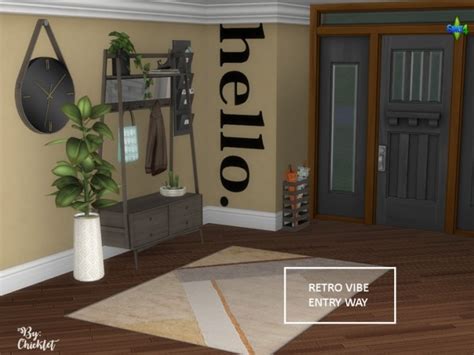 Retro Vibe Entryway By Chicklet At Tsr Sims 4 Updates