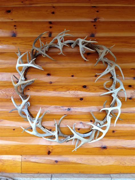Deer Antler Wreath Made This For Our House Out Of Sheds And Cutoff