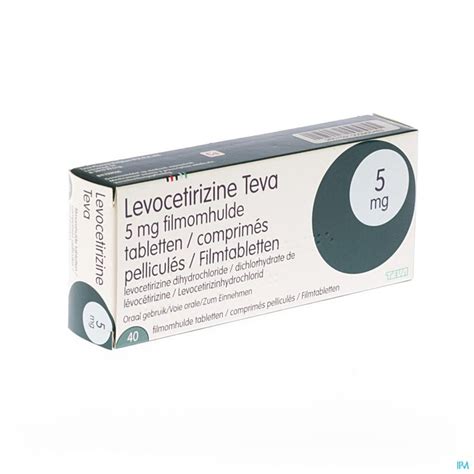 Levocetirizine Teva Comprimes 40 X 5 Mg Comprimés Pharmacodel Pharmacie En Ligne