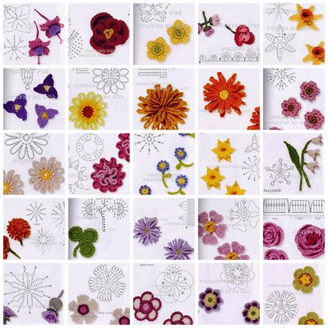 Ergahandmade 25 Crochet Flowers Diagrams