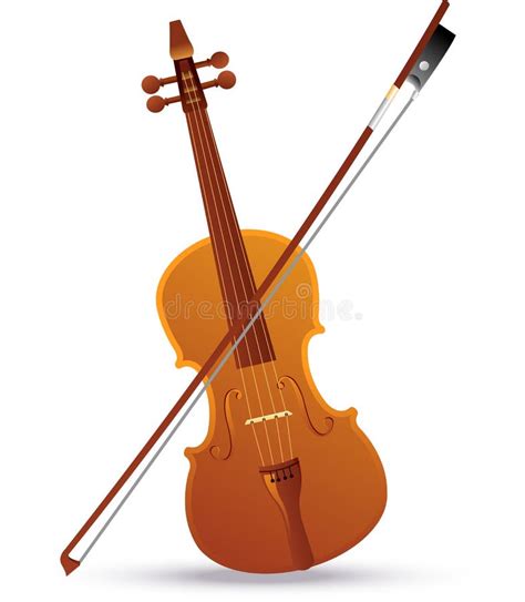 Boceto De Instrumento Musical Violín O Viola Con Arco Ilustración