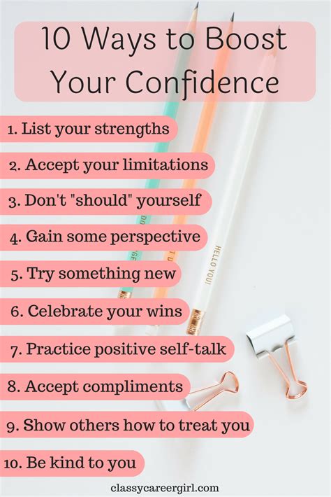 10 Ways To Boost Your Confidence Classy Career Girl Self Confidence