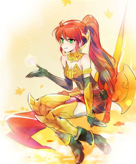 pyrrha in various costumes normal knees rwby rwby pyrrha rwby fanart