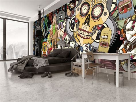 Tons of awesome reaper overwatch wallpapers to download for free. Bachelor pad cool bedroom idea with sugar skull wall mural ...