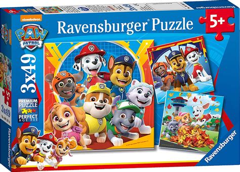 Ravensburger Puzzle Paw Patrol Pack De 3 X 49 Piezas 05048 Amazon