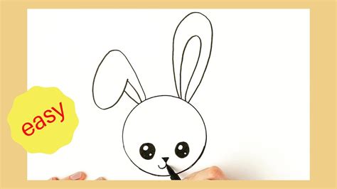 beginners how to draw a cartoon bunny rabbit very easy youtube