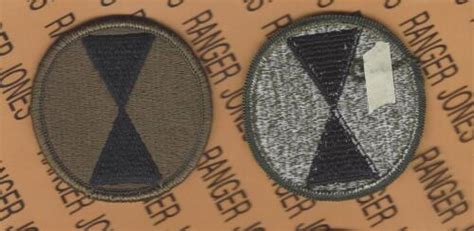 Us Army 7th Infantry Division Od Green And Black Bdu Uniform Patch Me Ebay