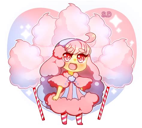 Cotton Candy By Vocaloid Mirai Cute Kawaii Drawings Cute Food