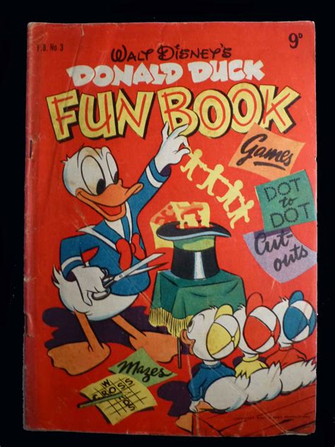 Fb3 Donald Duck Fun Book Rare 3rd Issue 9d 1955 Ozzie Comics