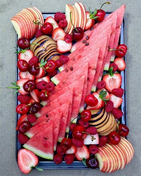 Dream Breakfast By Whatsonmyplateluz Red Platter With Watermelon