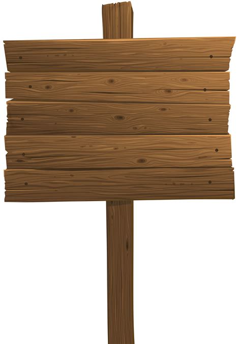 Cartoon Wooden Sign Png