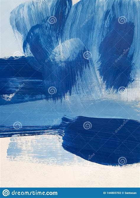Abstract Blue Art Painting Background Stock Photo Image Of