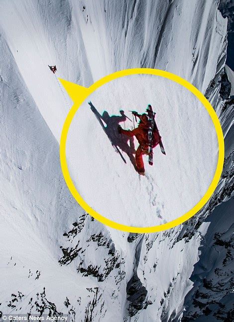 Gille Sierro Skied Down Near Vertical Swiss Slope Of Dent Blanche