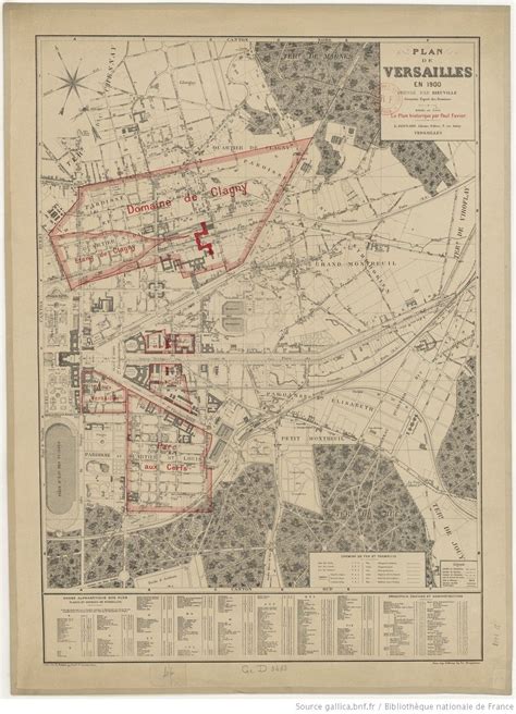 The palace with its beautiful tip: Plan de Versailles en 1900 / dressé par Bieuville ; le plan historique par Paul Favier | Plan de ...
