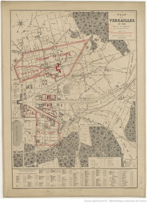 Vous cherchez la carte de versailles ou le plan de la commune de versailles ? Plan de Versailles en 1900 / dressé par Bieuville ; le ...