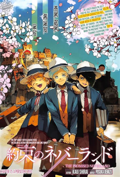Tpn Official Colired Manga Art Emma Norman And Ray Being Shipped Out Poster Photo Cute Poster