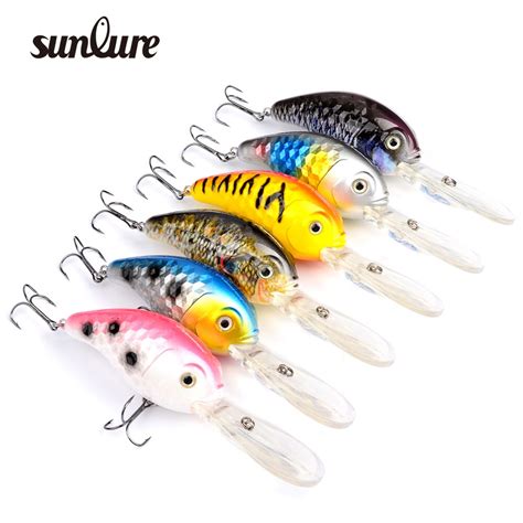 6pc Top Quality Sunlure Style Fishing Lures 6 Colors Fishing Tackle