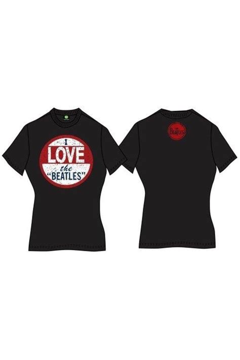 T Shirts I Love Back Print T Shirt The Beatles