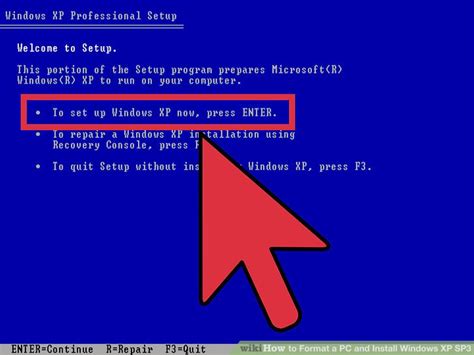 There is no imac format or windows 7 format. How to Format a PC and Install Windows XP SP3 (with Pictures)