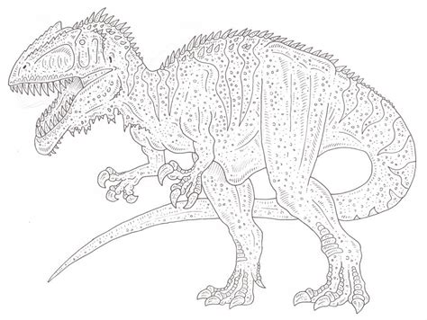 Coloriage Jurassic World 3 Giganotosaurus Coloriage