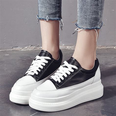 The widest online offer of nike women`s models always available. Moxxy 2019 Spring White Leather Shoes Casual Shoes Female ...