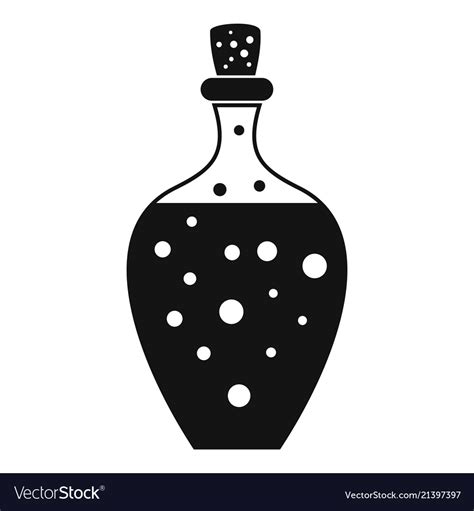 Potion Bottle Icon Simple Style Royalty Free Vector Image