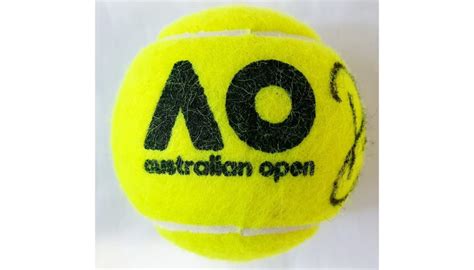Dunlop Australian Open Tennis Ball Signed By Roger Federer Charitystars