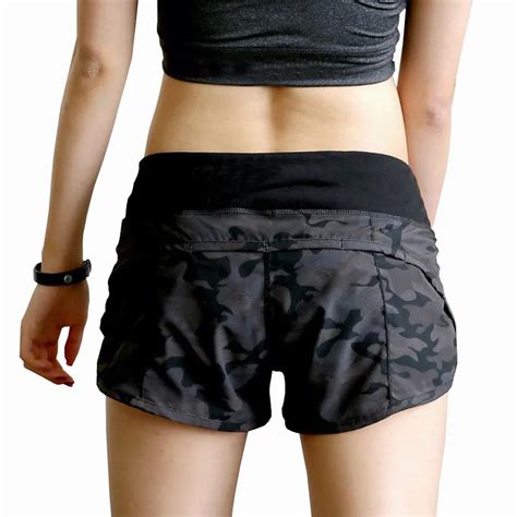 Veqking Camouflage Sport Shorts Ladies Black Large Size Summer Gym