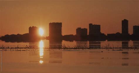 Pensacola Beach Skyline At Sunset By Stocksy Contributor Maryanne
