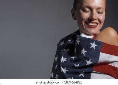 Beautiful Naked Woman Wrapped Towel American Stock Photo Shutterstock