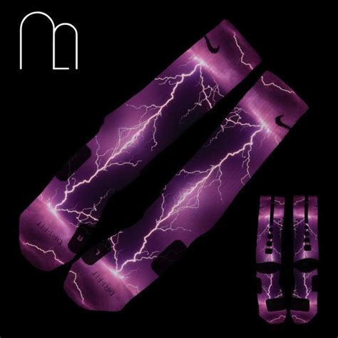custom elites purple lightning by memoapparel on etsy 35 99 purple lightning cool socks