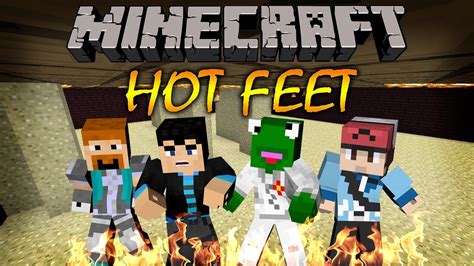 Minecraft Mini Game Hot Feet Wkermitplaysminecraft Dartron And Thefamousfilms Youtube