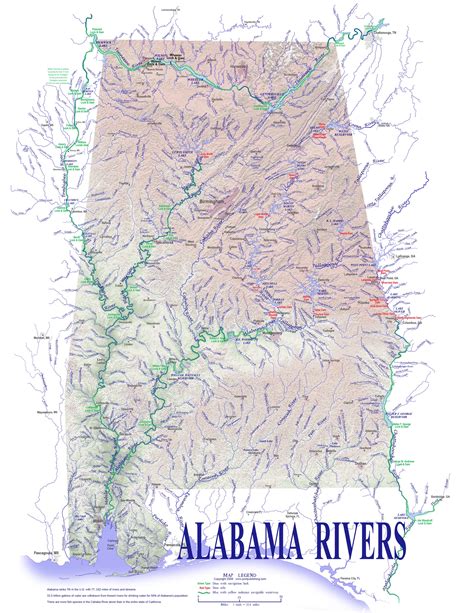 Map Of Rivers In Alabama World Map
