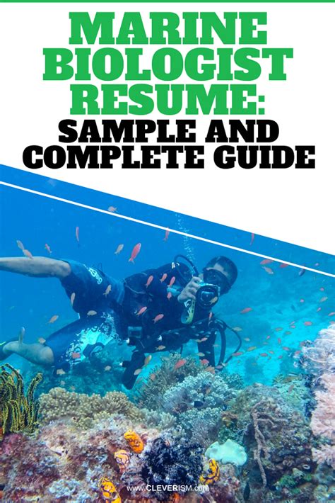 Marine Biologist Resume Sample And Complete Guide Biologie The