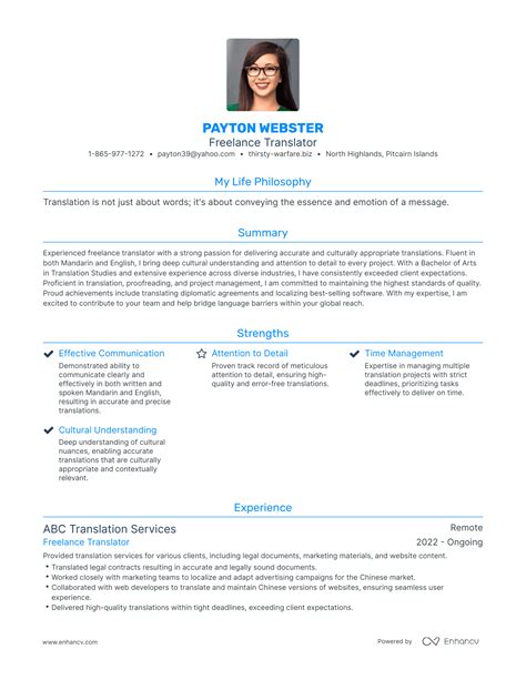 3 freelance translator resume examples and how to guide for 2024