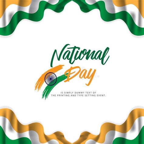 India National Day Vector Template Design Illustration Stock Vector