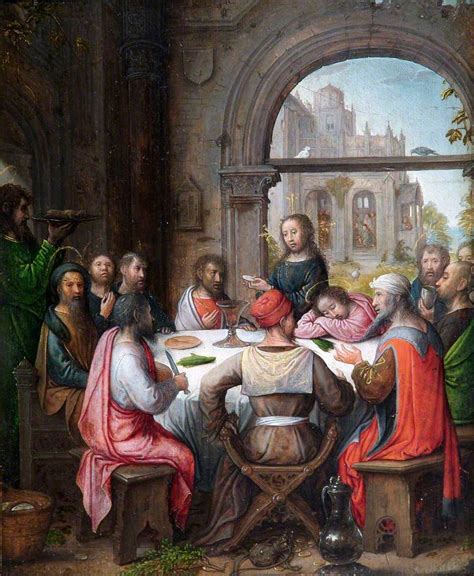 The Last Supper With The Institution Of The Eucharist And Christ