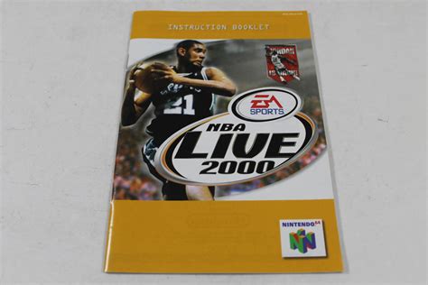 The game was developed by ea sports and released in 1999. Manual - Nba Live 2000 - Nintendo N64
